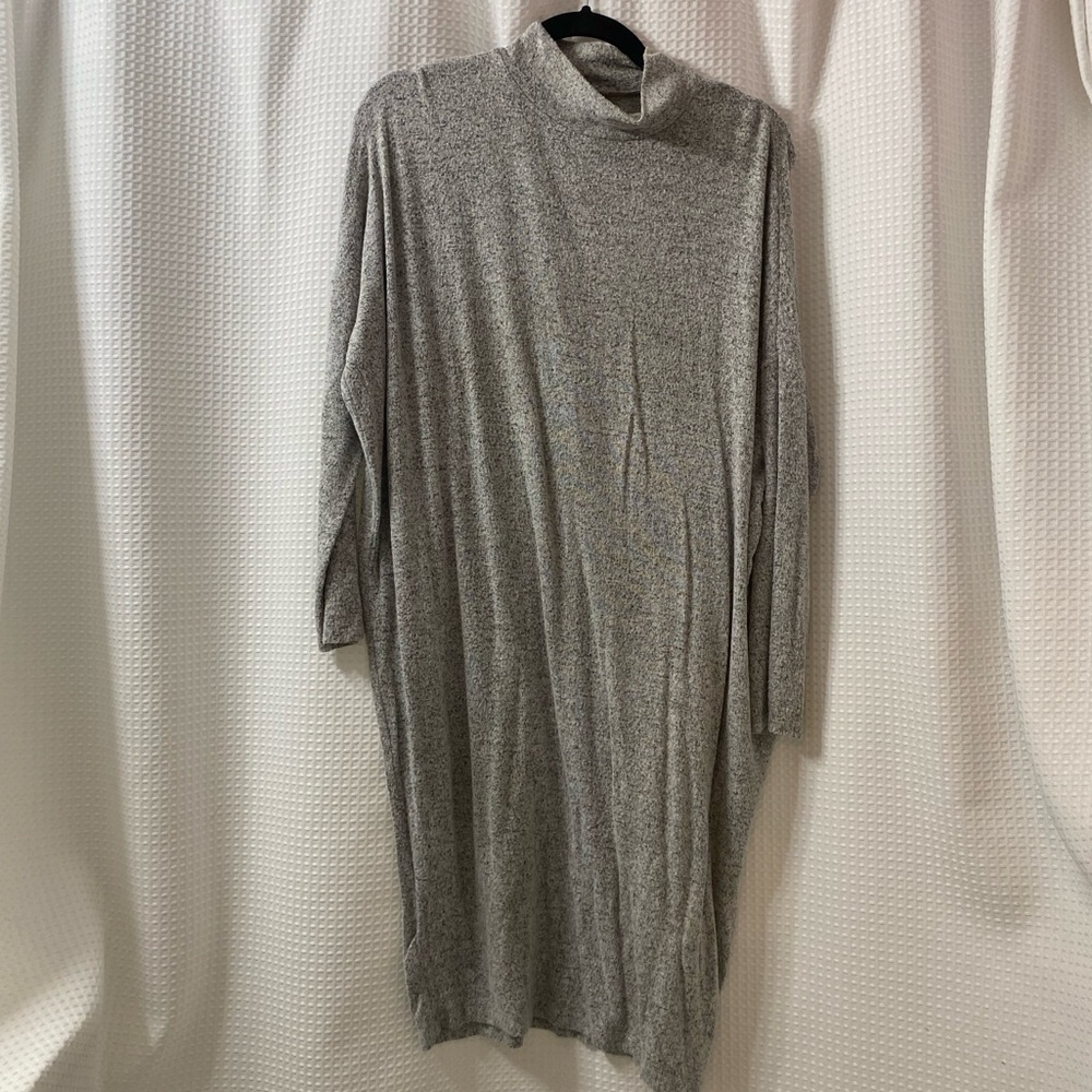 W&W ONCE L&G Marled Knit Turtleneck Dolman Dress